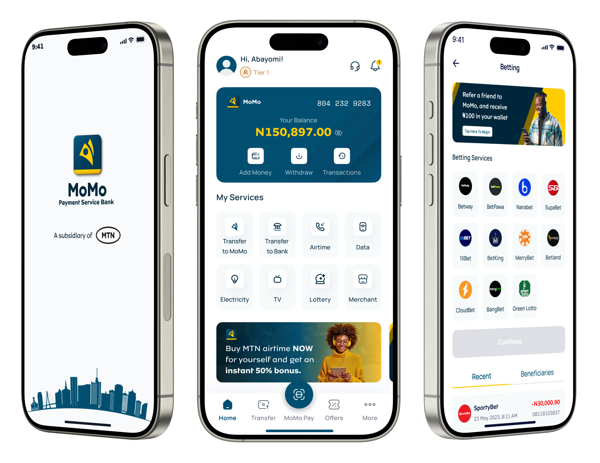 Redesign Of the MoMo PSB Mobile Application